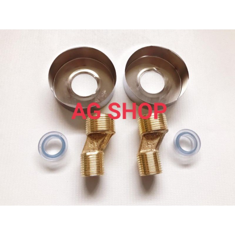 Double nepel panas dingin / kran panas dingin set kuningan