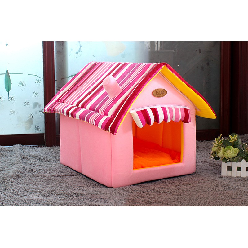 Size M - Rumah Kucing Anjng Kandang Rumah Kasur binatang Peliharaan Pet House