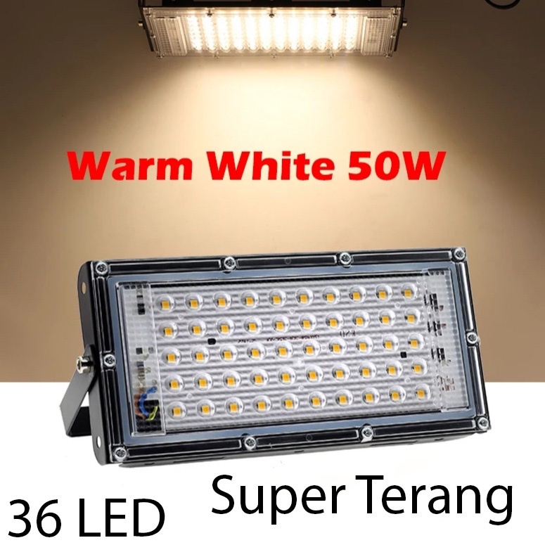 LAMPU SOROT 50W RGB MODEL TIPIS IP65 / LAMPU TEMBAK TIPIS 50 WATT RGB