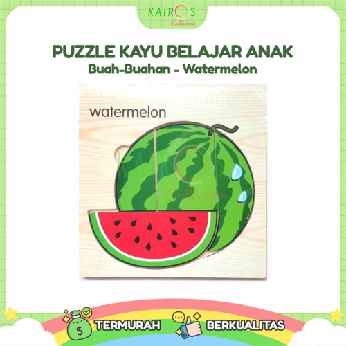 Puzzle Kayu Anak Edukasi Belajar Buah