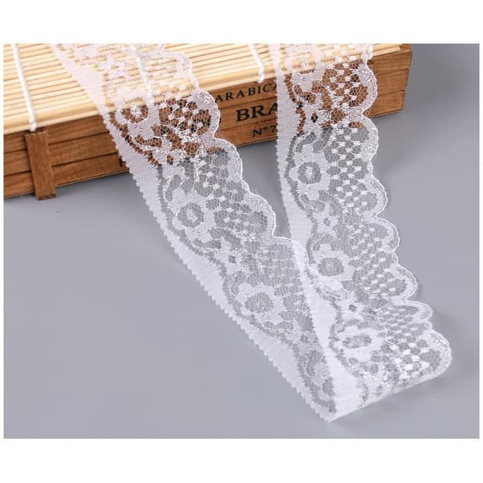 GOLD and SILVER Series - Embroidered Lace Ribbon 50mm (per meter)