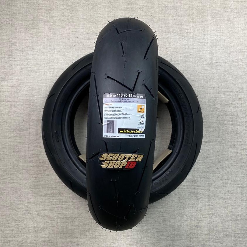 Ban ADX Milleprimo Soft Compound 110/70 Ring 12 Vespa Matic