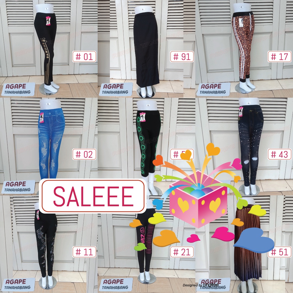 SISA STOCK GUDANG - MURAH SALE - legging fashion import celana rok murah banget , sisa stock , mulai 15,000 15rb