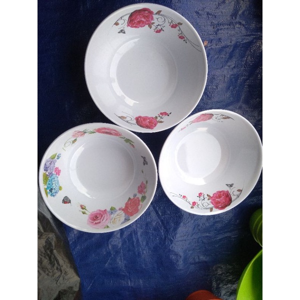 Mangkok Melamin Besar Motif - Mangkok Melamin Bunga - Mangkok Sayur Besar