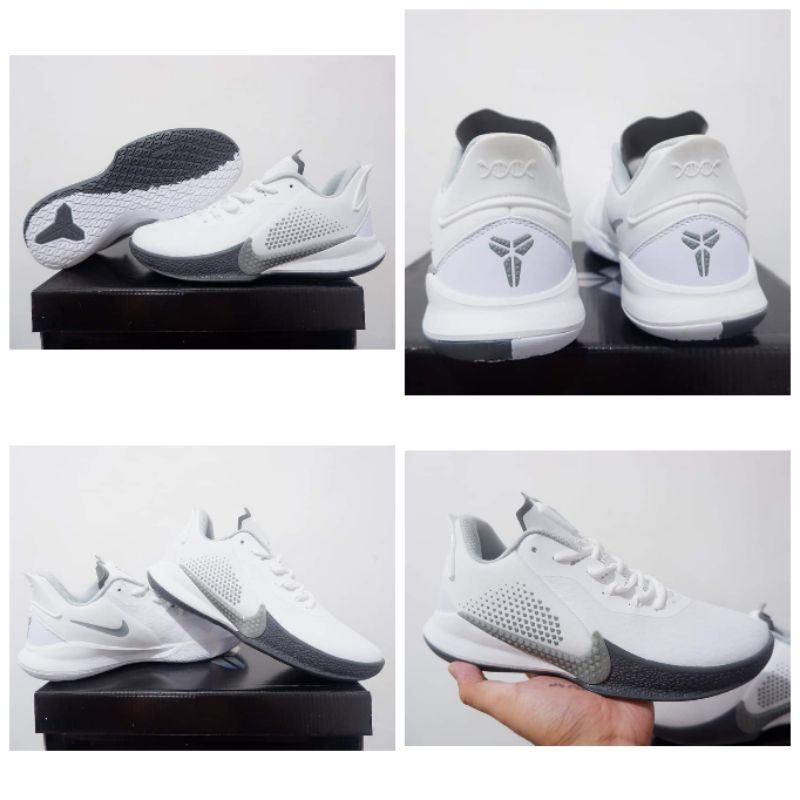 Sepatu Basket Nike Kobe Mamba Fury LOW White Grey