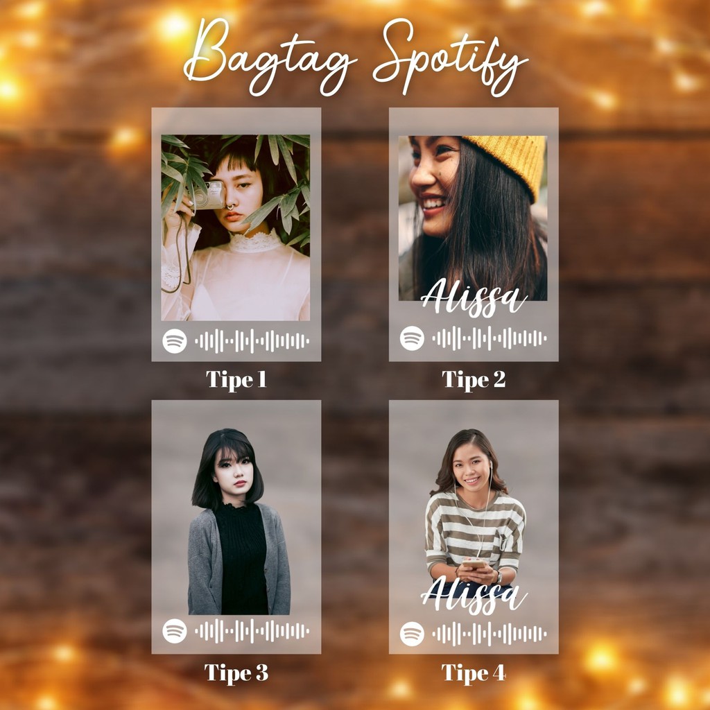 

Acrylic Bag Tag Spotify Custom Barcode