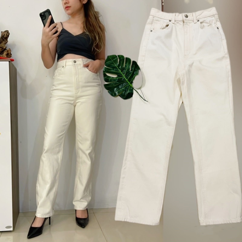 celana  uniqlo gu denim pants celana