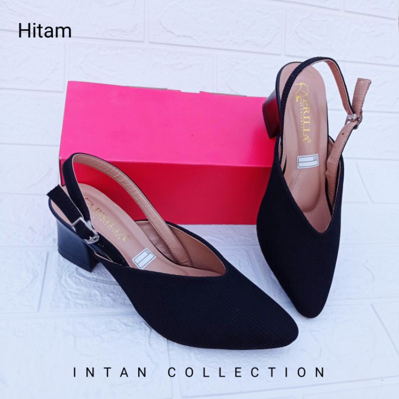 Sepatu sandal Heels Bustong Tali Belakang Wanita Terbaru Kekinian/Sendal Hak Tahu Wanita Remaja Terbaru/sandal Hak Tahu Pesta Mewah Murah Berkualitas Bisa Cod