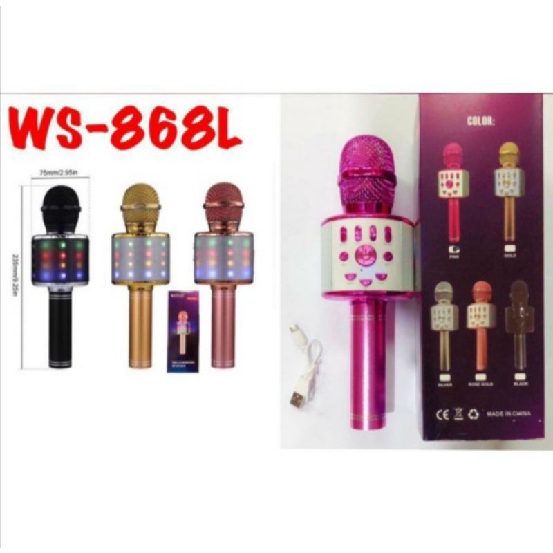 Mic Bluetooth Speaker WS-868L Microphone