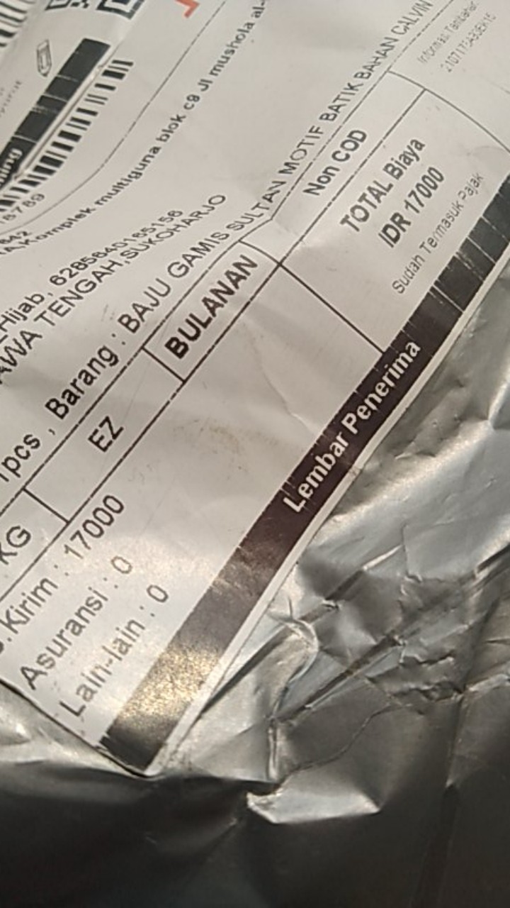 Baju Gamis Sultan Motif Batik Bahan Calvin Jeans