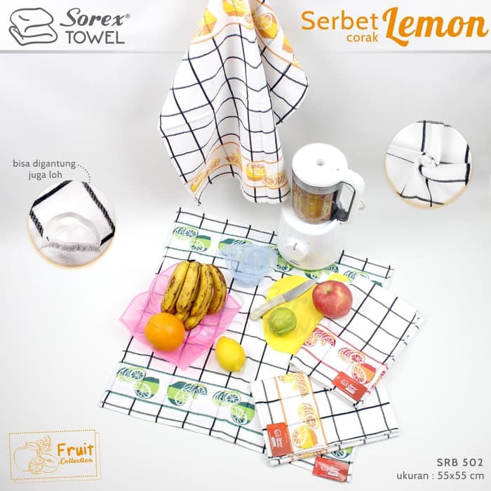 Sorex Kain Serbet Kualitas Bagus - Kain Lap Piring Gelas