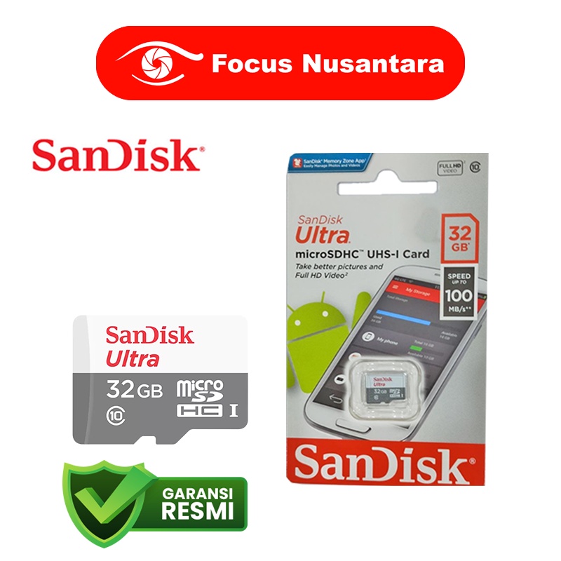 Jual SANDISK Ultra Micro SDHC UHS I 32GB 100mbps Shopee Indonesia