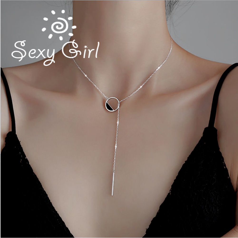 Fashion Ring Tassel Necklaces Hollow Out Women Simple Temperament Sweater Chain Fashion Pendant Necklace