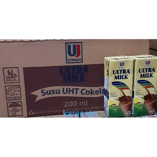 

ULTRAJAYA Ultra Milk Susu UHT coklat 200ml