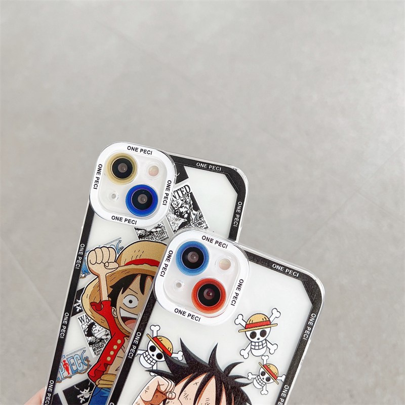 Funny Luffy Soft Case Samsung Note 20 Ultra A13 A10S A03 Core M52 A73 S21 S20 FE J5 J7 Prime J4 Plus A32 Redmi Note 10 Pro 10C Poco X3 NFC Pro VIVO V23 Pro OPPO A96 Reno 7Z Cover