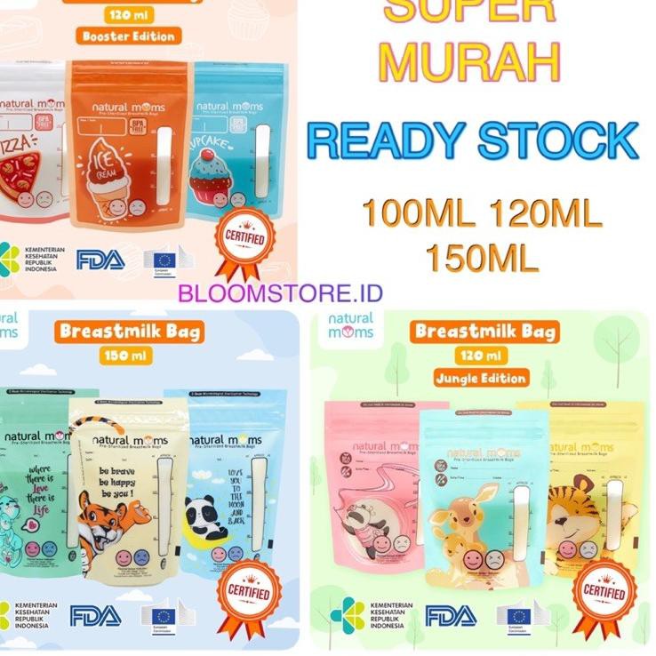 Bestseller S8S NATURAL MOMS Mom Kantung Kantong ASI Susu Breast Milk Bag 30pcs 100ML  150 ML 120ML 1