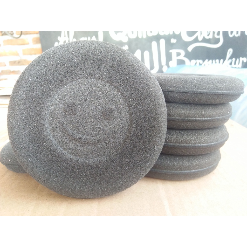 Aplikator Pad / Spon pad poles / pad aplikator warna hitam  aplikator pad karakter smile