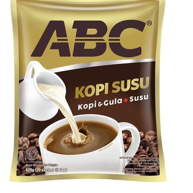 

❂ ABC Susu Kopi Bag ( Isi 20Sachet @31 Gram) ♘