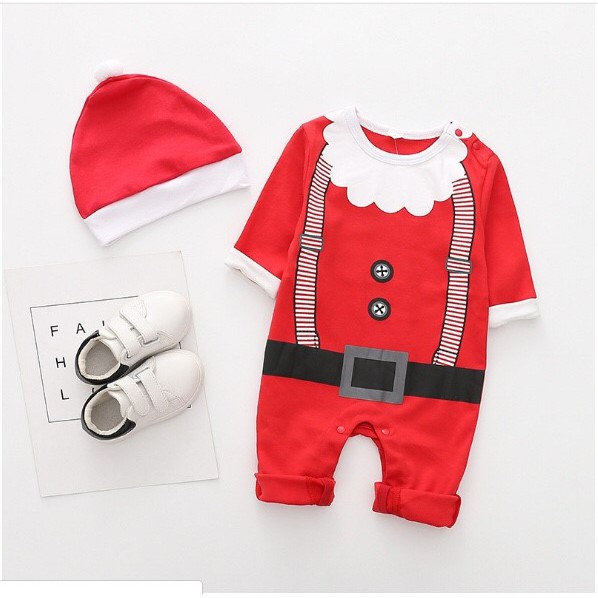 Romper Anak | Baju Natal Anak | Romper + Hat Christmas