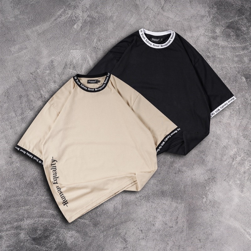 [N00847] T-shirt Oversized Distro Motif -HUMAN EQUALITY-