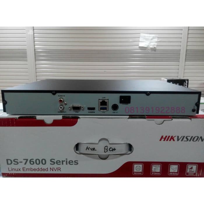 NVR Hikvision 8 Channel DS 7608Ni E2