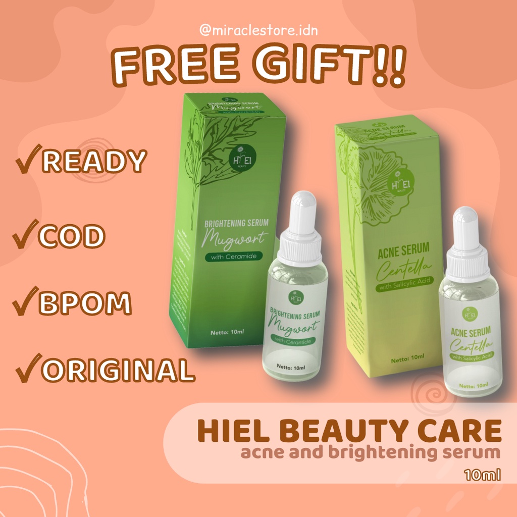 HIEL SERUM CENTELLA MUGWORT HIEL BEAUTY CARE ACNE BRIGHTENING SERUM HIEL SERUM WAJAH MURAH PERAWATAN KULIT WAJAH AMAN BPOM