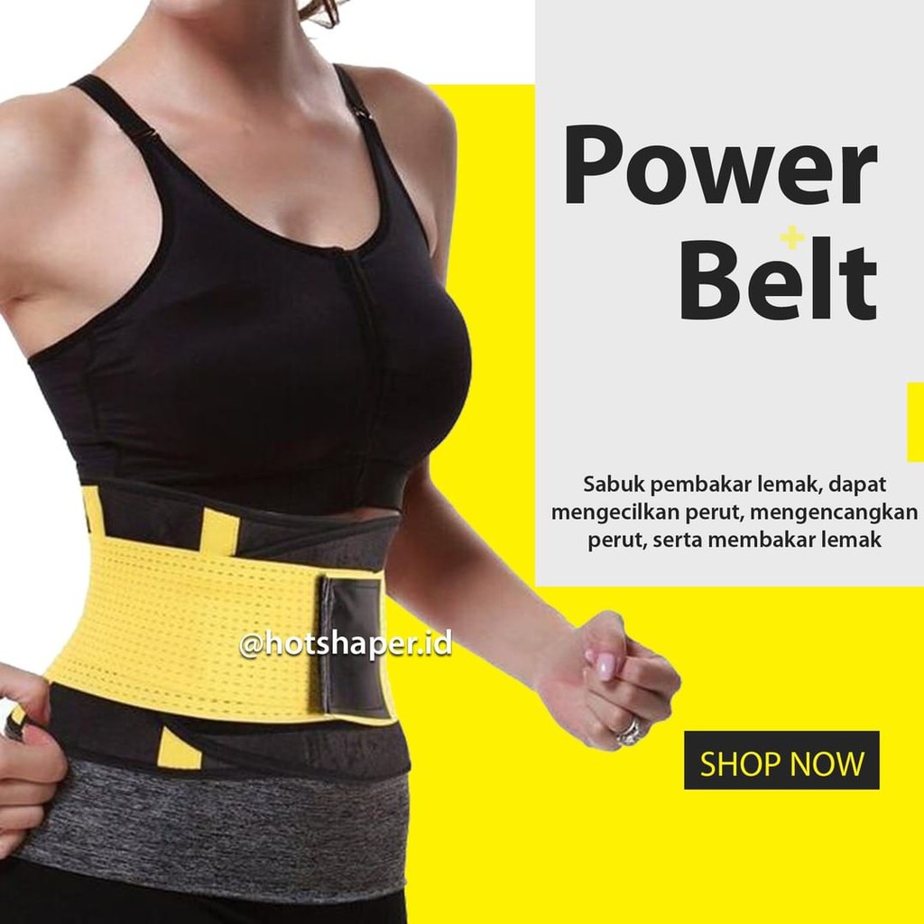 Hot shapers power belt korset pembakar lemak perut pria wanita