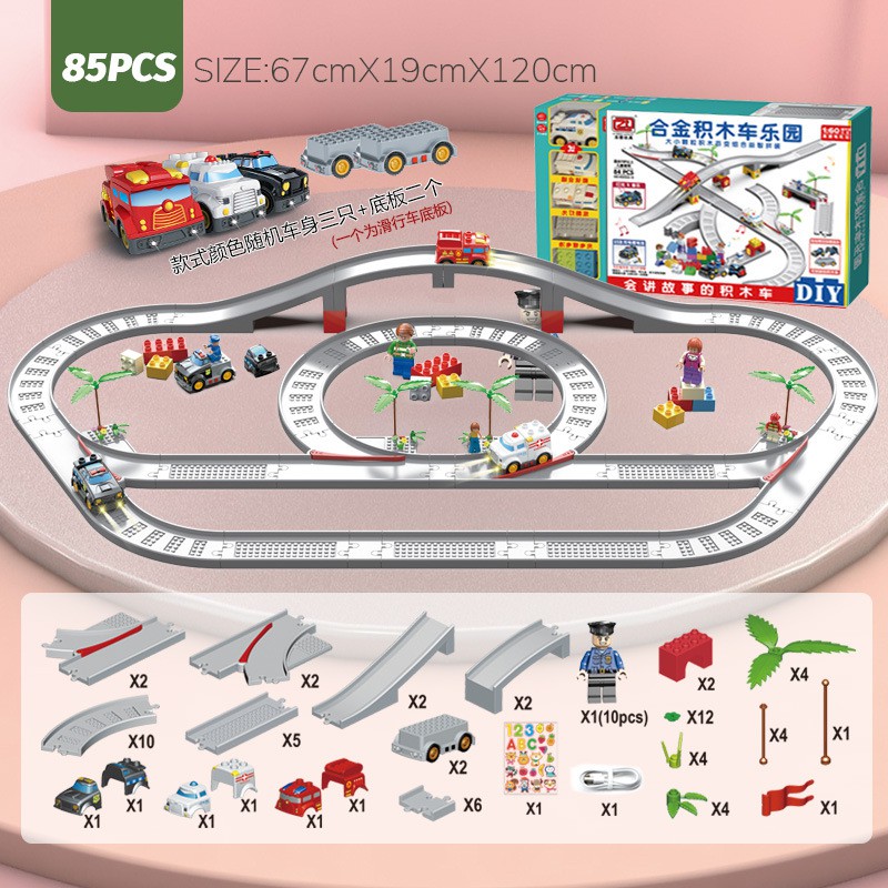 [FUNNY]Mainan Rail Mobil Polisi Ambulan Dan Damkar Bisa Cas Ulang / Adventure Rail Car