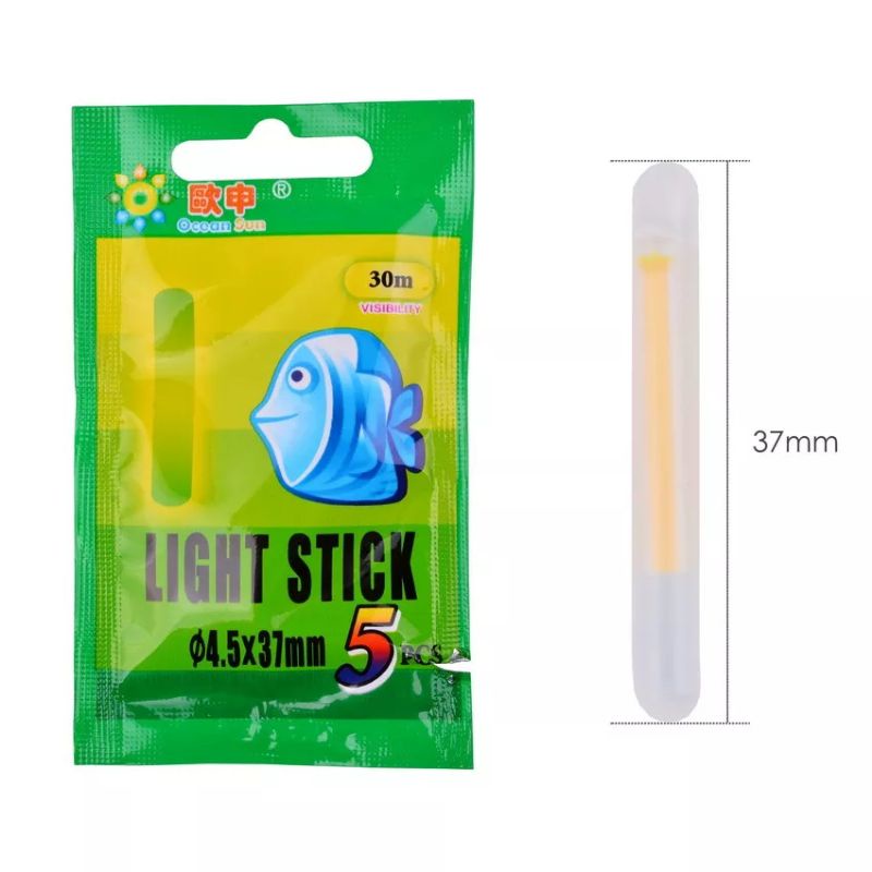 [BISA COD] 5 PCS Pelampung Pancing Neon Lampu Menyala Malam Hari Stick Tongkat | 15 meter, 30 meter