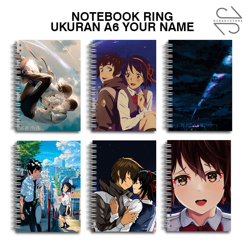 

Buku Tulis Catatan buku notebook buku diary Notebook Ring Spiral A6 60 Lembar koleksi gambar Your Name