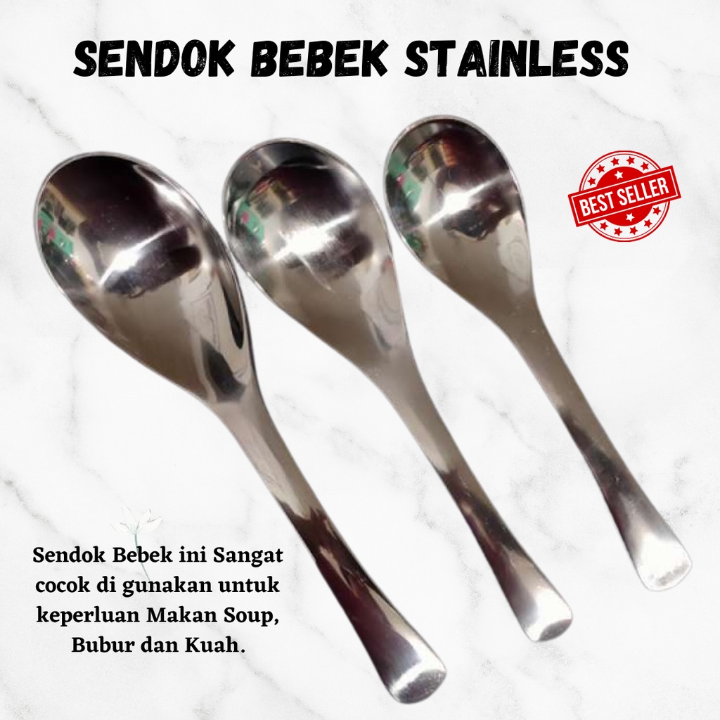 TERBARU!!! Sendok Bebek Stainless Tebal / Sendok Soup Bebek / Sendok Kuah Bebek Serbaguna