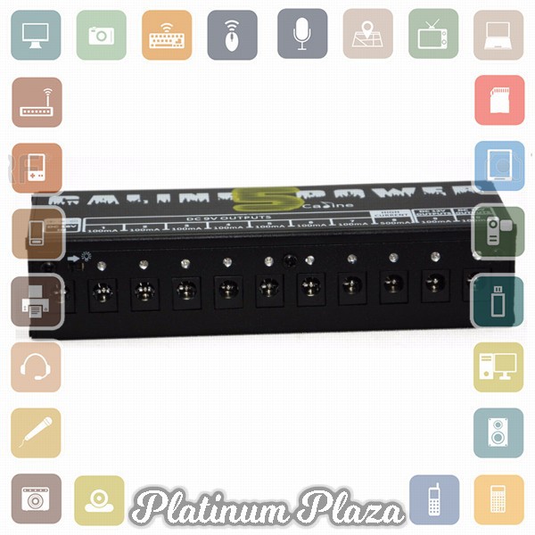 Caline Power Supply 10 Isolated Output EU Plug for Guitar Effect Pedal - CP-05 - Black`2RMQZ0-