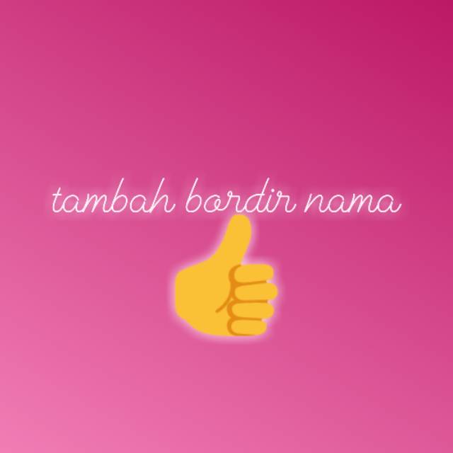 

tambahan bordiran nama