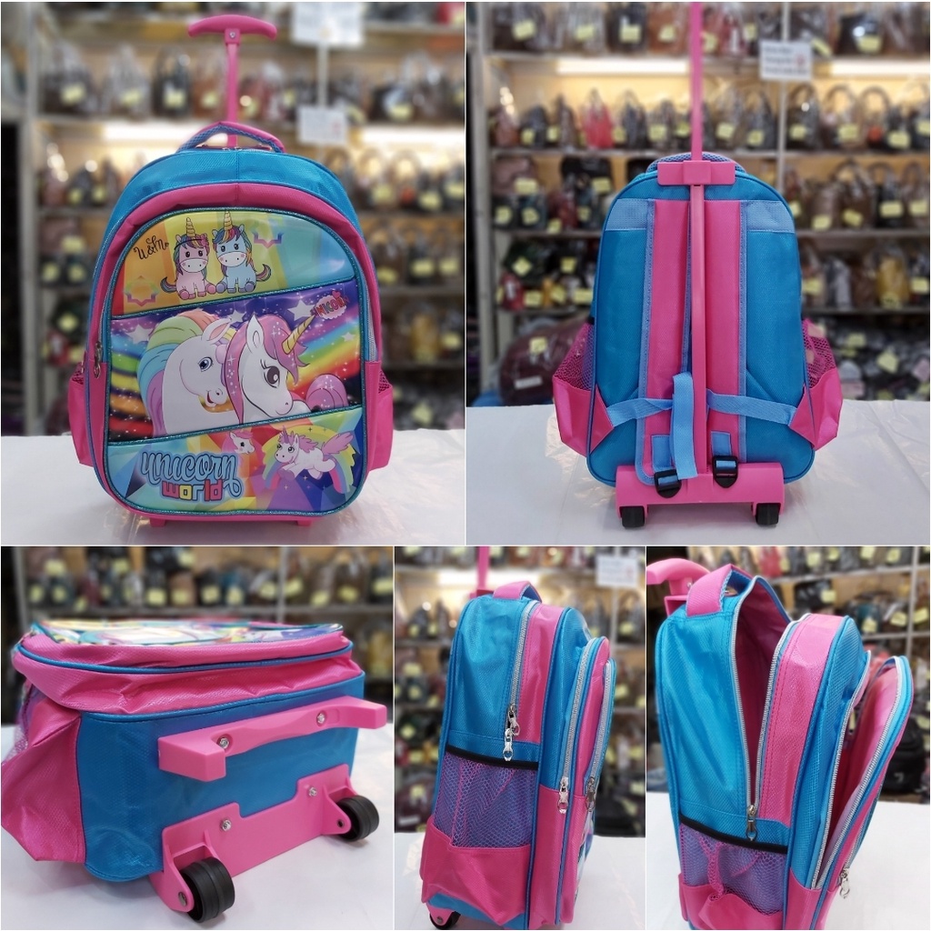 Tas dorong ransel trolly sd anak perempuan anak laki