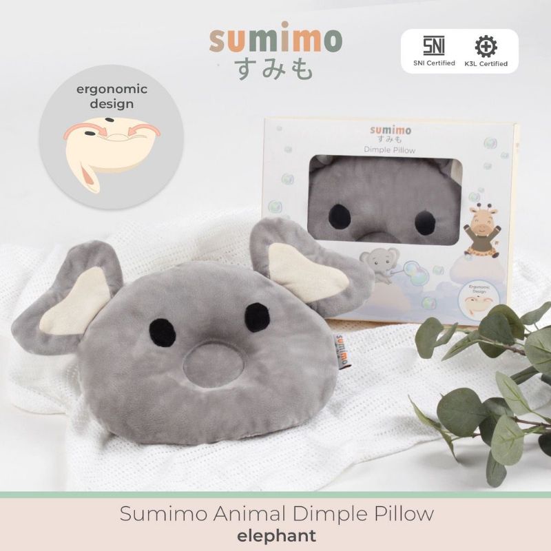 Sumimo Animal Dimple Pillow Ergonomic Bantal Peang/Peyang Super Fluffy