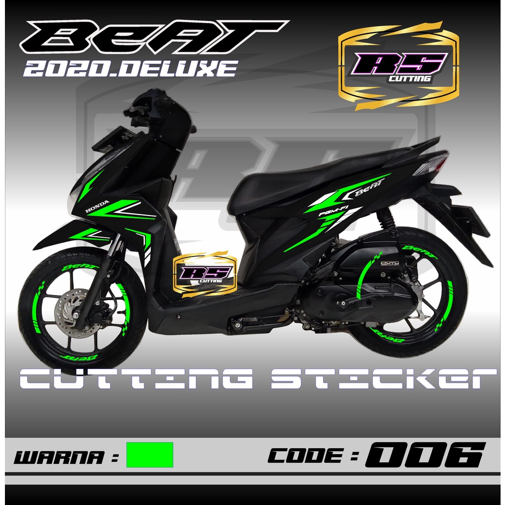 RS Cutting stiker Beat Deluxe - Aksesoris Motor Stiker Honda Beat 2020 2021 2022 Schotlite Cutting