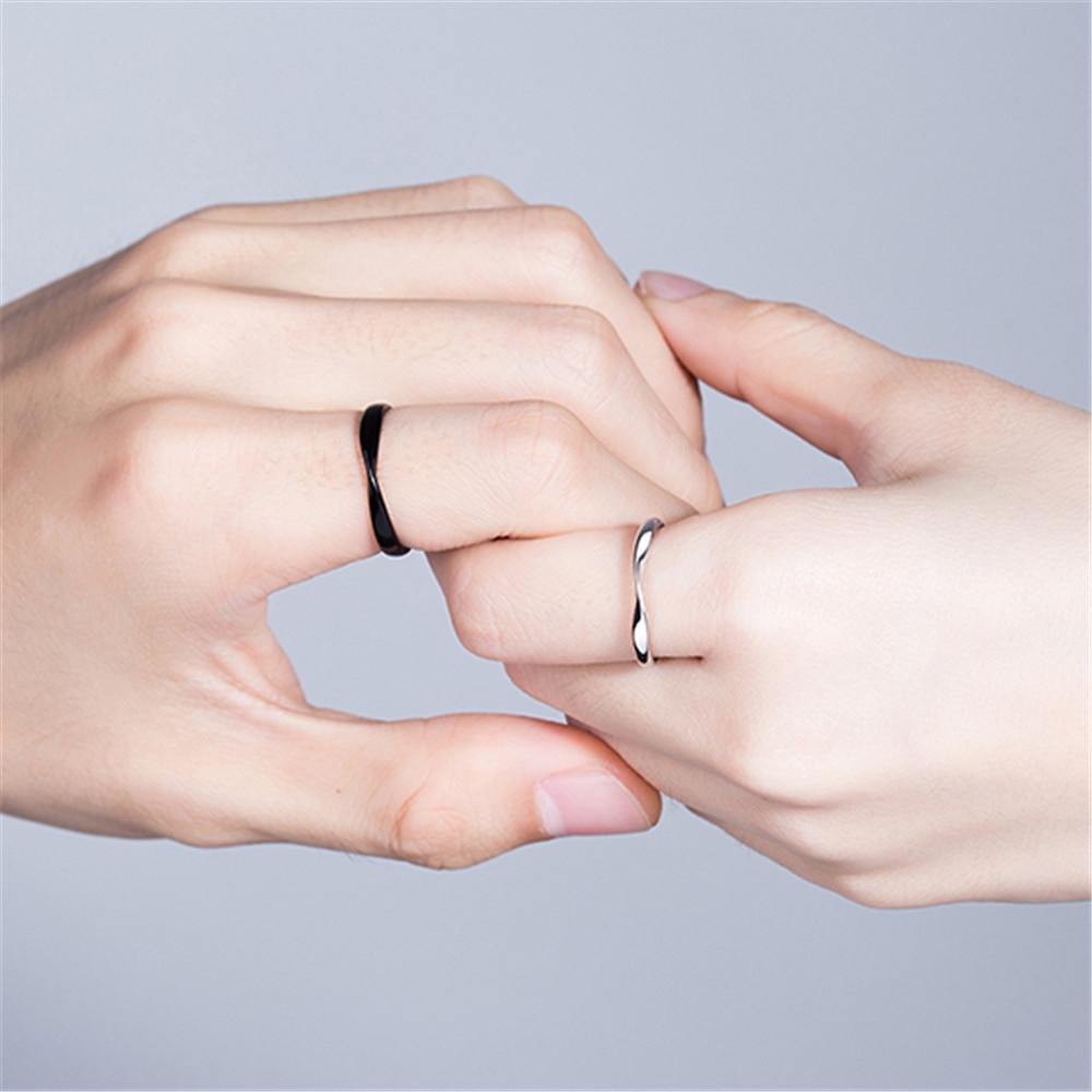 (Aaoottuuoo5.Id) Cincin Desain Hati Gaya Simple Untuk Pria / Wanita