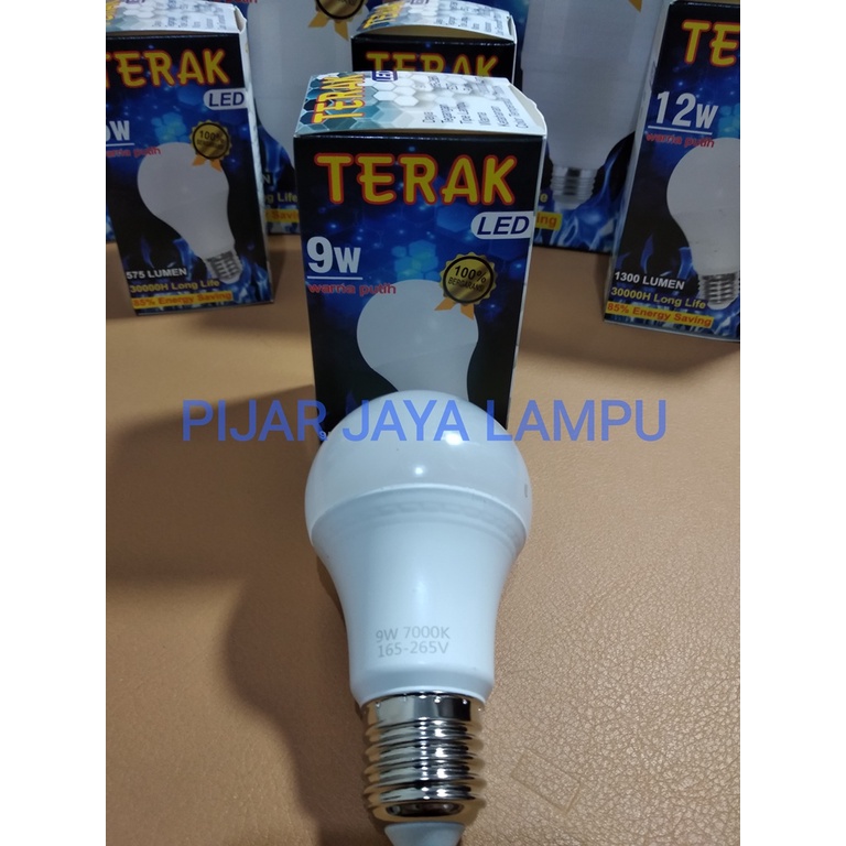 Lampu LED TERAK 9 watt Bohlam LED Rumah 9W Cahaya Putih Terang Murah Bagus