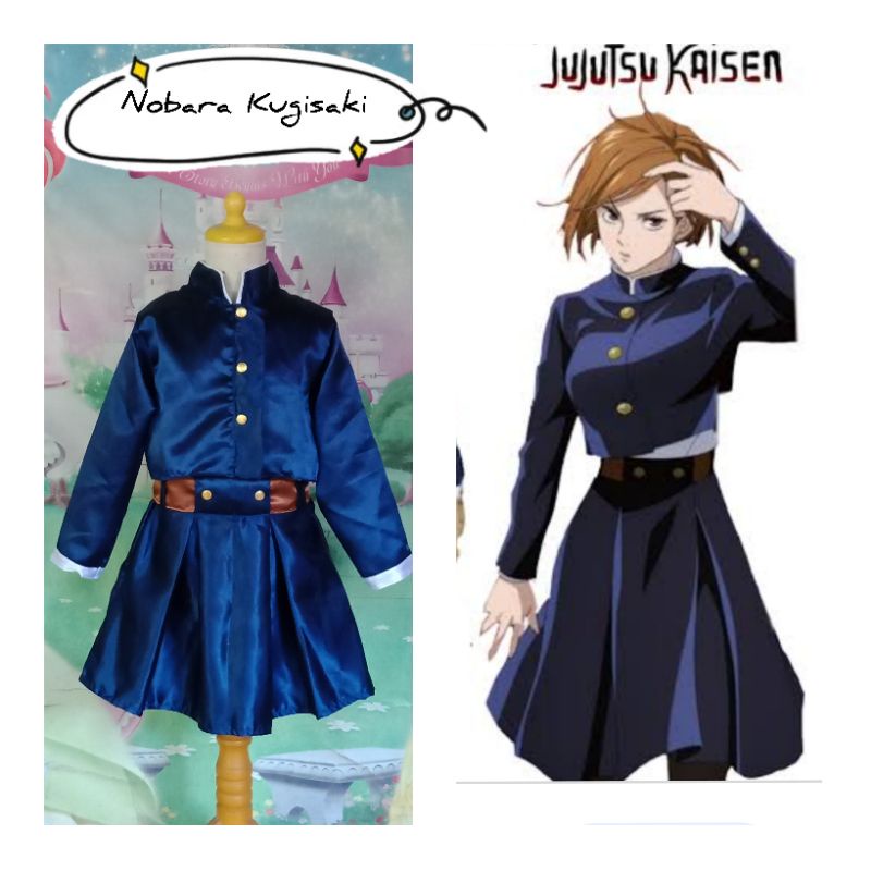 Nobara Kugisaki Cosplay Jujutsu Kaisen Kostum Anime Anak