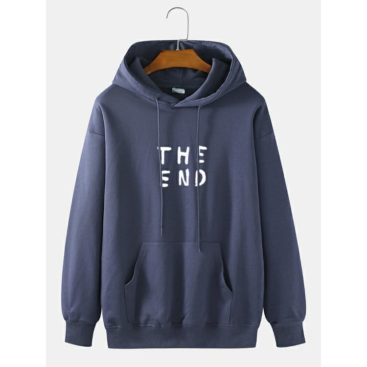 THE END HOODIE SWEATER JUMPER PULLOVER VINTAGE STYLE SWEATER HOODIE WANITA FLEECE