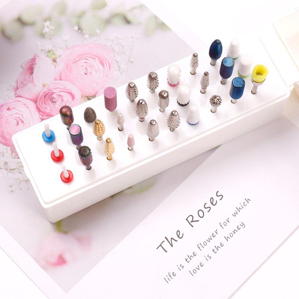 Solighter Nail Art 30lubang Manicure Gerinda Display Bit Holder