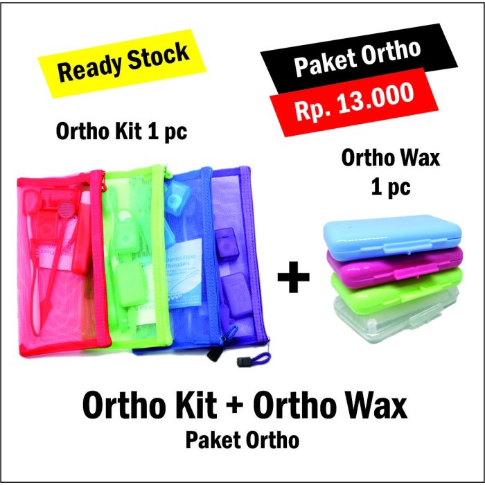 Paket Ortho isinya 1 Ortho Kit dan Ortho Wax