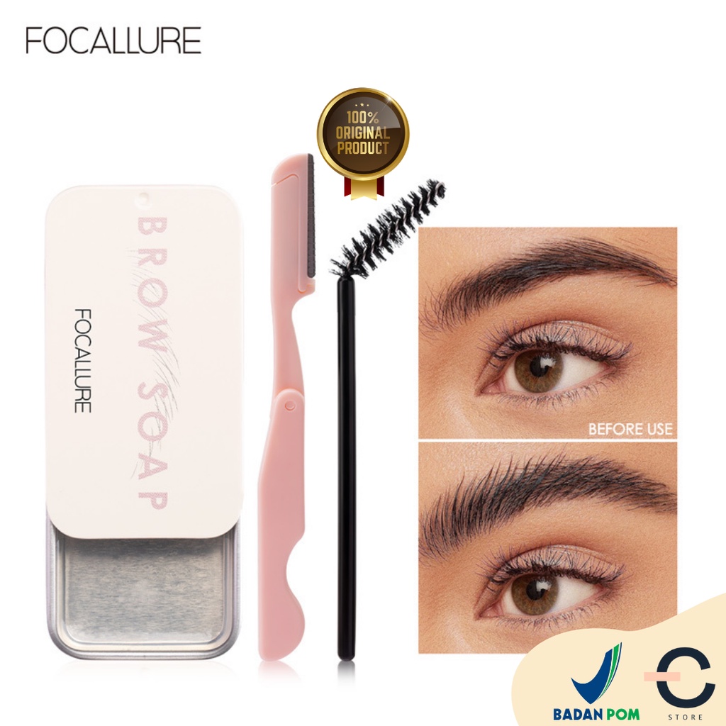 [ORI BPOM] FOCALLURE 3D Eyebrow Gel tahan air EyeBrow Soap | Focallure Brow Styling Soap Focallure Eyebrow Soap Focallure Pomade Alis Focallure Eyebrow Pomade Focallure Eyebrow | FA182
