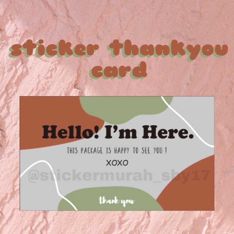 

STICKER THANK YOU CARD /STICKER MURAH