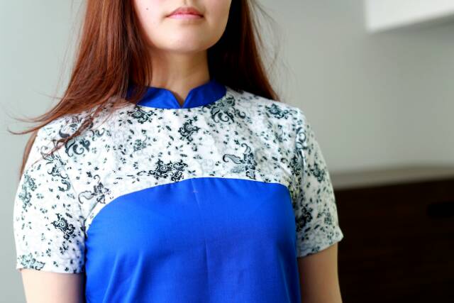 Blouse Batik Wanita Biru M L XL XL