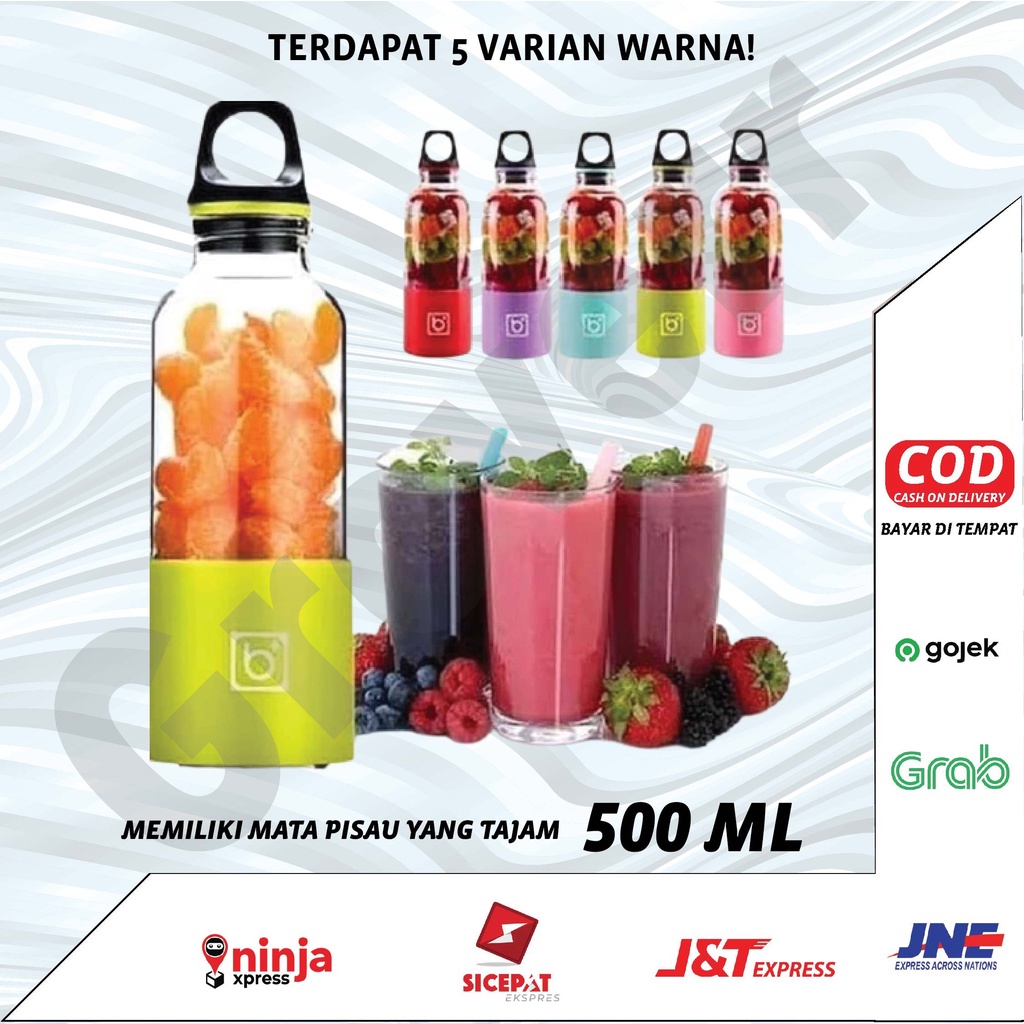 Blender Juicer Mini Capsule Vitamer Portable Alat Jus Buah Sayur Bingo 500mL Cup Electric Chargeable Original