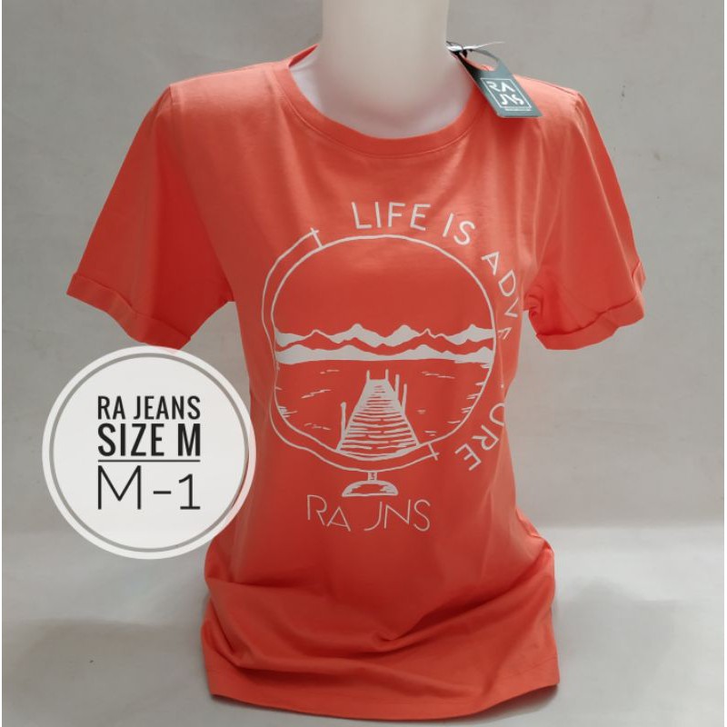 Label Rp 179.900 kaos wanita merk RA Jeans size M