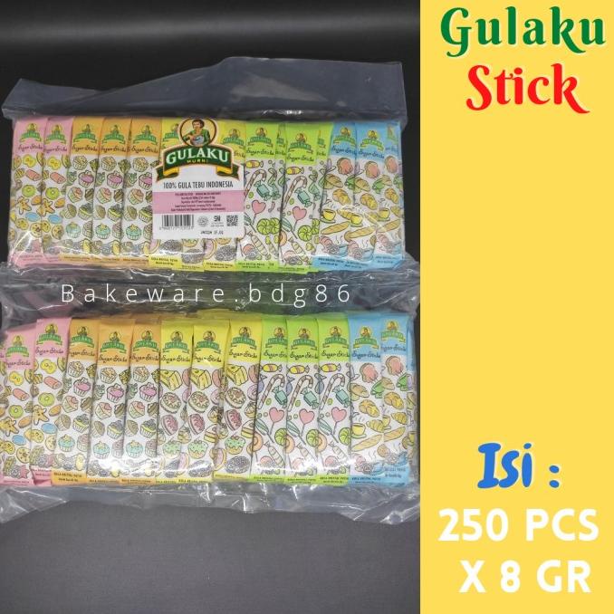 

{{{{}}] GULAKU STICK 250 PCS X 8 GRAM / GULA STIK / GULAKU STICKS