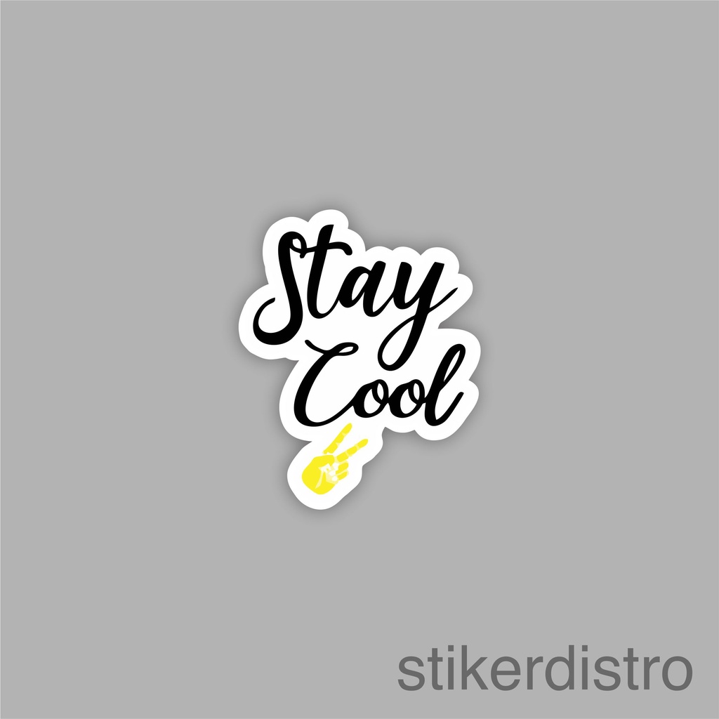 

Stiker Sticker Stay Cool black Case Phone Logo Brand Band Aesthetic Journal Termurah Clothing Basic Casing Striping Tempel Label Merk Dinding Graftac Vinyl High Quality decal