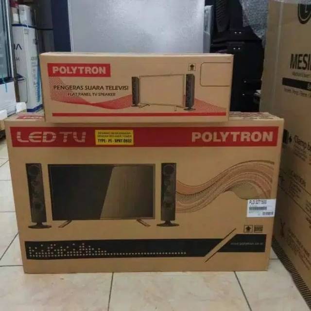 Tv led polytron 32inch PLD32T7511 Plus 2 buah speaker garansi 5 tahun ready siap kirim